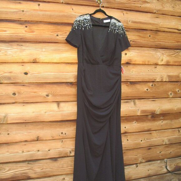 Mac Duggal 55704 Womens SEQUINED EMBELLISHED SHOULDER EVENING GOWN - Picture 5 of 16